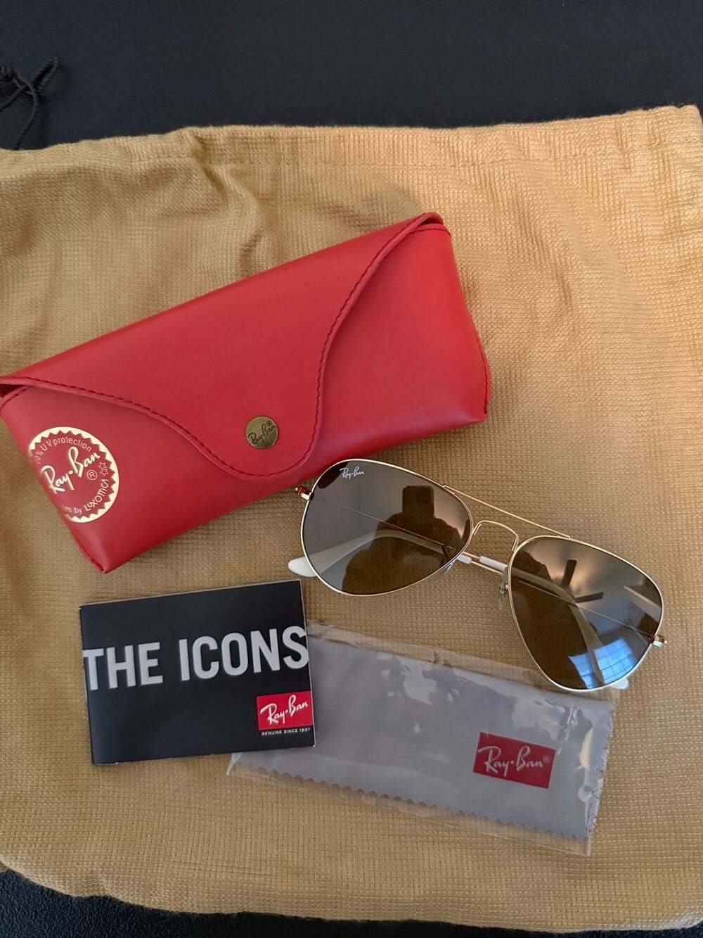 Ray-Ban RB3025 Aviator Large Metal Sunglasses 55-14 - Picture 2 of 5